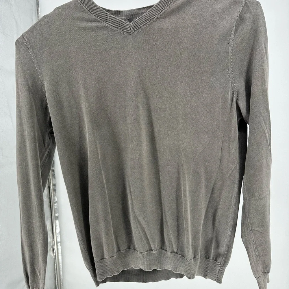 Vince Men's Charcoal V-Neck Sweater